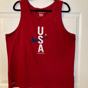 Nike Dri-FIT Women's USA Graphic Tank Top - Red Size L - The Nike Tee